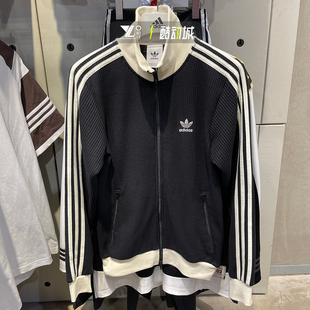 阿迪达斯三叶草男女同款2025春季新款时尚休闲运动夹克外套JW0110