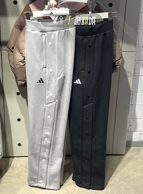 adidas阿迪达斯正品卫裤男子侧排口加绒保暖直筒长裤KC2801 2800