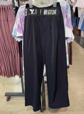 nike耐克女子夏季运动训练梭织速干薄款直筒裤黑色长裤FQ2167-010