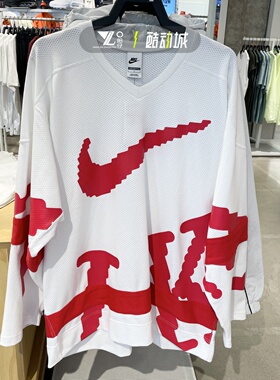 nike耐克男女同款大logo卫衣网眼透气宽松运动长袖T恤HV1138-100