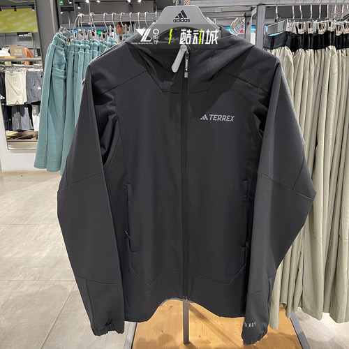 专柜正品Adidas男子黑色夹克外套
