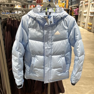 保暖防风冬季 羽绒服男女情侣款 外套KQ5538 短款 adidas阿迪达斯正品