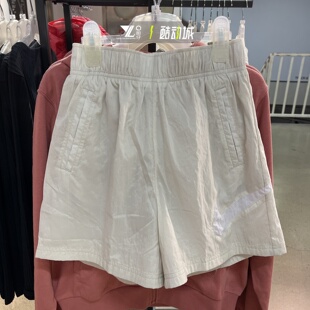 nike耐克女子夏季高腰梭织速干大勾子宽松运动训练短裤DM6740-104