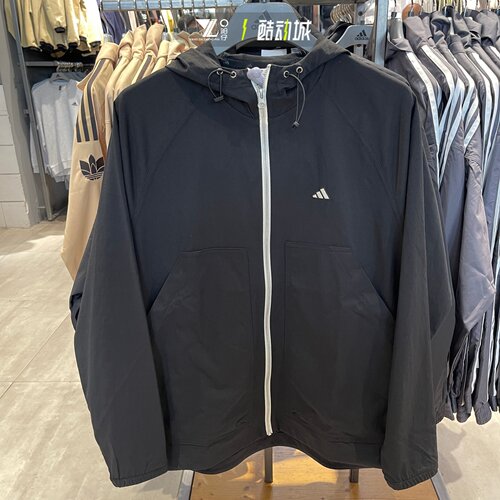 阿迪达斯新款男士运动连帽外套