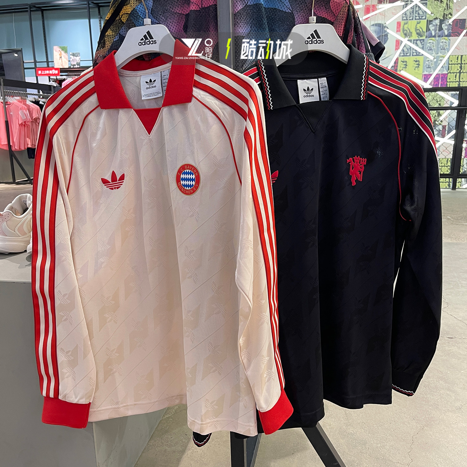 Adidas三条纹男足球训练满印上衣