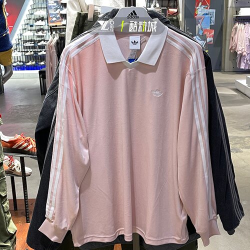 阿迪达斯三叶草情侣天鹅绒POLO