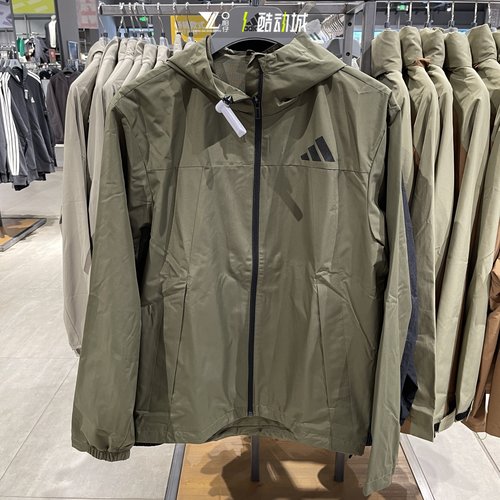 专柜正品Adidas男女绿色运动夹克