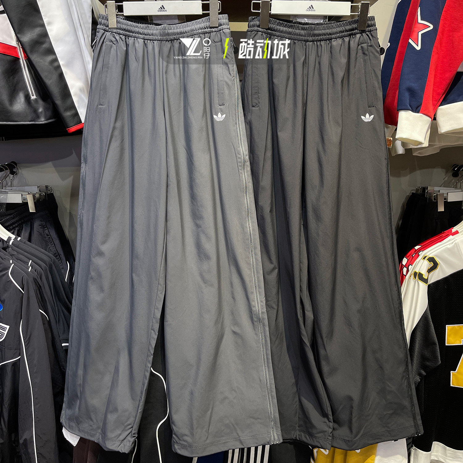 专柜正品Adidas女子休闲直筒长裤