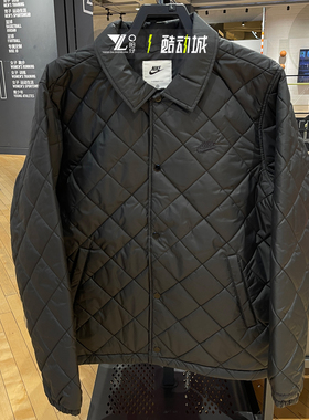 专柜正品nike耐克男子冬季新款翻领轻薄棉服夹克外套FZ0635-010
