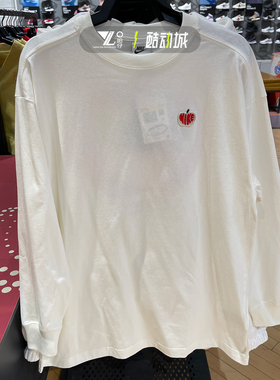 nike耐克25年新款女子轻薄白色打底衫后背印花长袖T恤IB1670-133