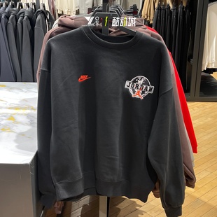 正品jordan保暖飞人卫衣男子印花潮流舒适休闲套头衫IO9828-010