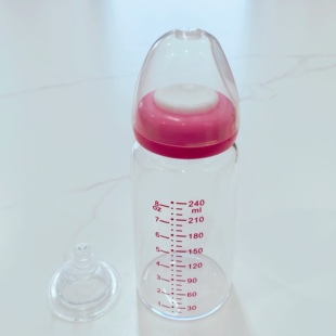 婴儿宽口径240ml玻璃储奶瓶可冷藏喂奶接吸奶器耐高温母乳储存瓶