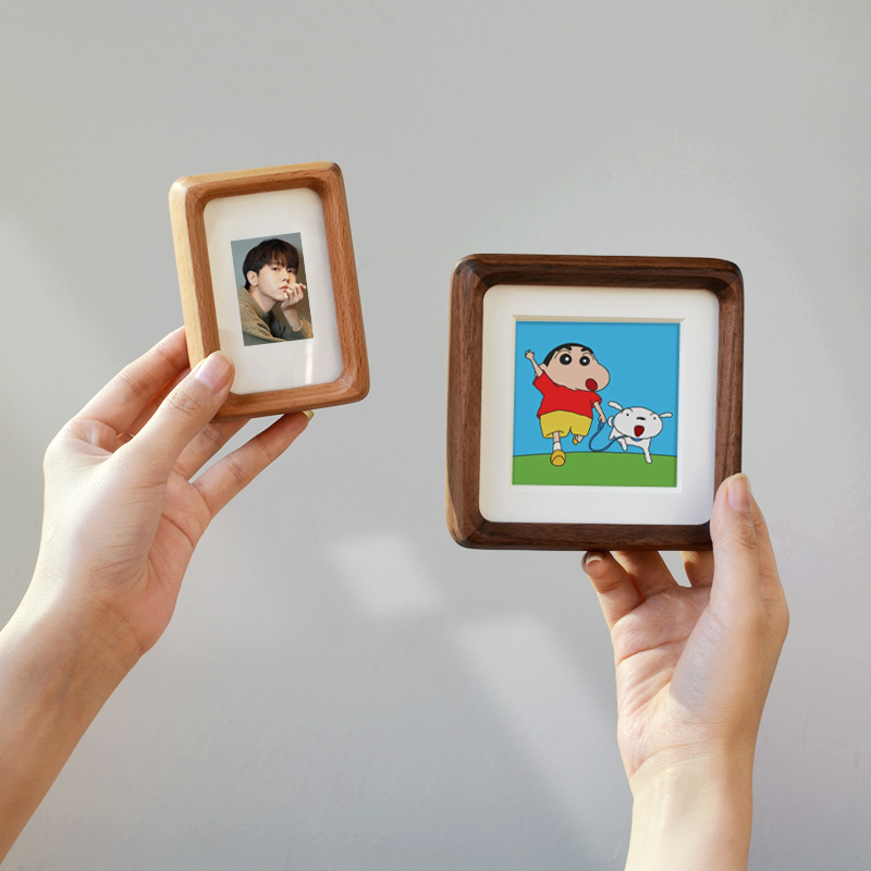 实木榫卯迷你小摆台3-5寸