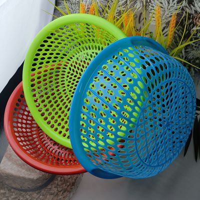 大号圆形大眼洗菜篮塑料沥水篮子水果菜篮滤水筛厨房加厚洗菜筛