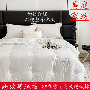 美庭家纺高效暖绒被加厚保暖冬天被芯结婚双人纯棉提花被子