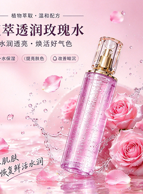 植萃玫瑰纯露补水提亮爽肤水