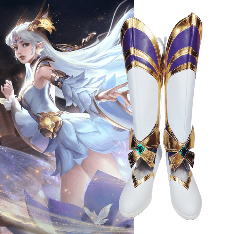 王者cos鞋荣耀貂蝉星元新版皮肤金色仲夏夜cosplay鞋子定制