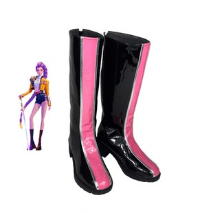 Kpop猎魔女团cosplay HUNTRX 鲁米 cos鞋cosplay定制鞋（枚红）