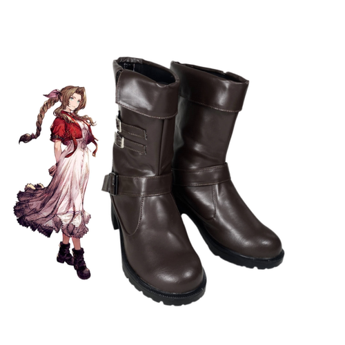 最终幻想7 FF7 重制版 艾瑞丝 cosplay鞋 cos鞋定做