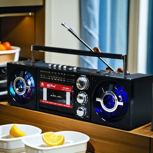 立体声磁带机卡带机录音机收音机收录机充电蓝牙U盘音箱带氛围灯