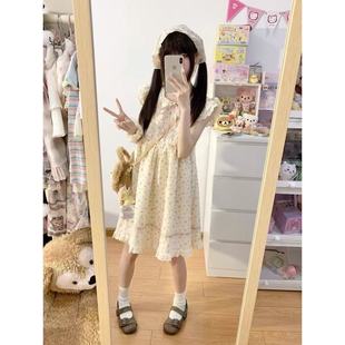 女童夏季 甜美裙子 碎花连衣裙2025新款 中大童学院风公主裙儿童韩版