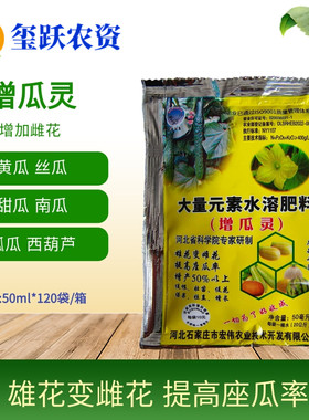 增瓜灵 黄瓜甜瓜苦瓜丝瓜瓠子西葫芦南瓜增加雌花提高座果率