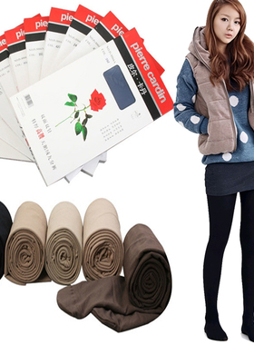 皮尔卡丹pc8066双层双面穿380D丝袜春秋特厚天鹅绒打底裤连裤袜子