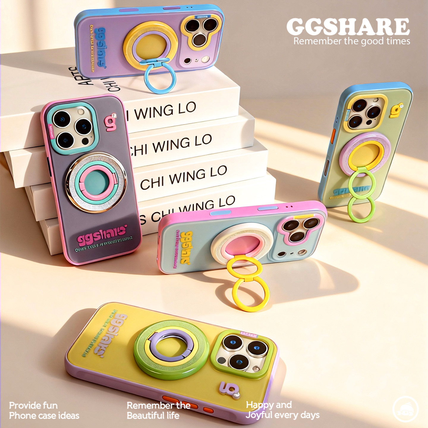 寄居蟹原创多巴胺玩色环磁吸手机支架适用iphone17proma