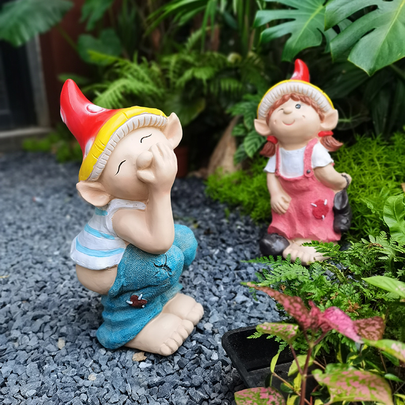 草坪造景户外人物摆件