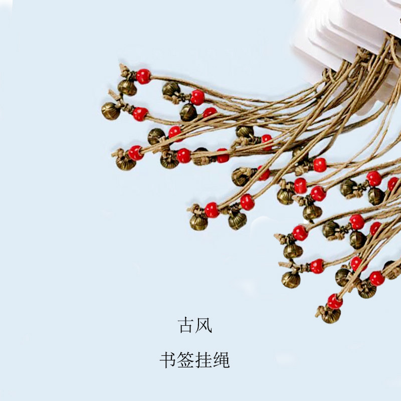 复古书签挂绳 diy文艺卡片吊坠 蜡绳加工制作挂件 简约书签绳