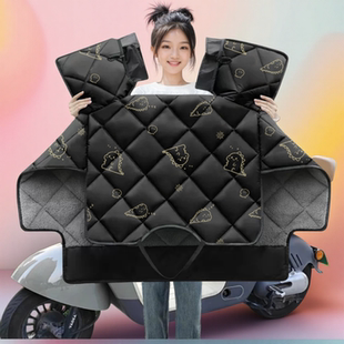 专用25款九号M385CM395C电摩车冬季挡风被加绒加厚防水冬天防风罩