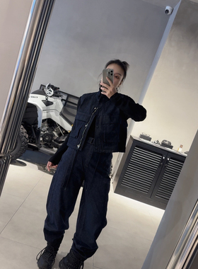 深圳南油精品女装小众设计师款高腰极简工装风高级感牛仔裤弯刀裤