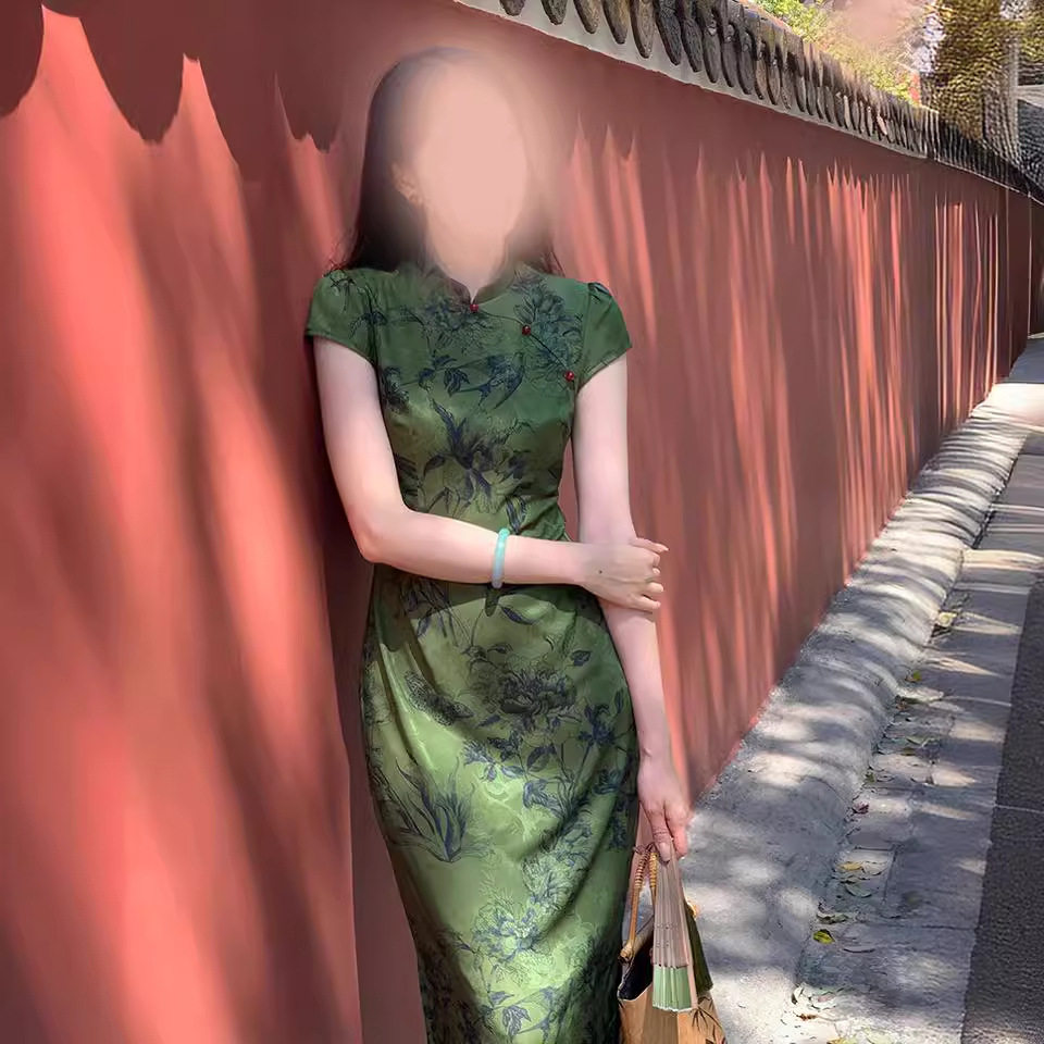 复古新中式国风连衣裙女夏新款爆