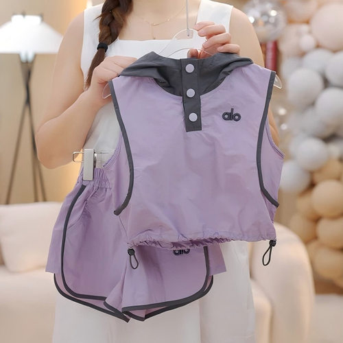 纯棉女童短袖t恤短裤套装