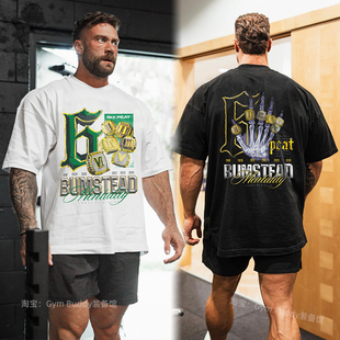 CBUM克里斯六冠T恤健身宽松半袖厚美式运动衣服软糯C宝六连冠短袖