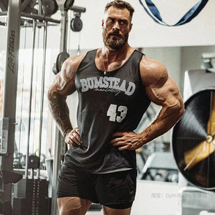 C宝克里斯43号背心男健身训练透气凉感速干CBUM奥赛无袖 球衣宽松