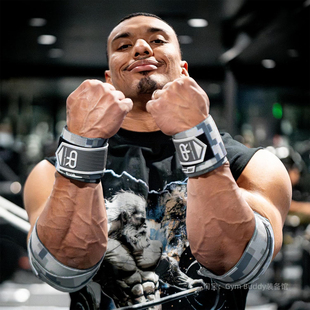 PR轮子哥新款 卧推加压TFCC扭伤撸铁训练护腕带 健身护腕力量举硬款