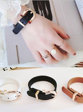 时尚风复古pu皮革学生韩版手环