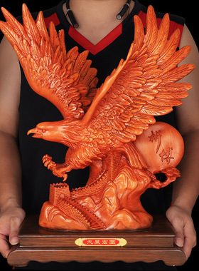 大展宏图老鹰摆件办公室大鹏展翅酒柜装饰品客厅乔迁新居开业礼物