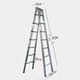步步高家用室外梯子3米镀锌铁管一体冲压梯安全加厚防滑双侧人字