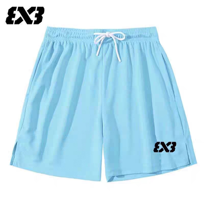 3V3美式不过膝篮球短裤男速干透气运动训练三分四分网眼球裤系带