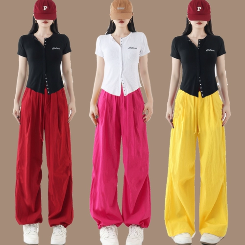 Спортивный модный танцующий спортивный костюм для спортзала, короткий рукав