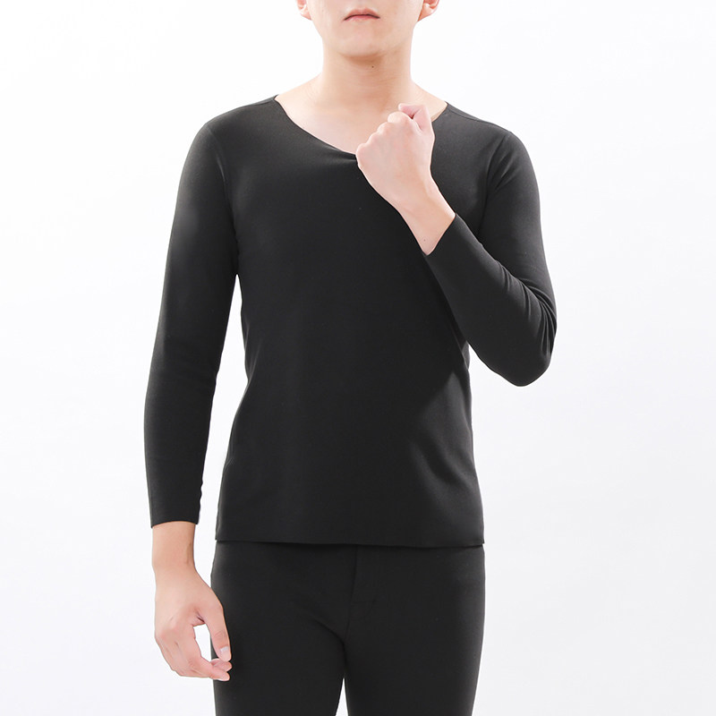 DERONG 남자 가을 겨울 따뜻한 양복 벨벳과 두꺼운 내부 대형 양복 느슨한 둥근 목과 가을 옷과 가을 바지