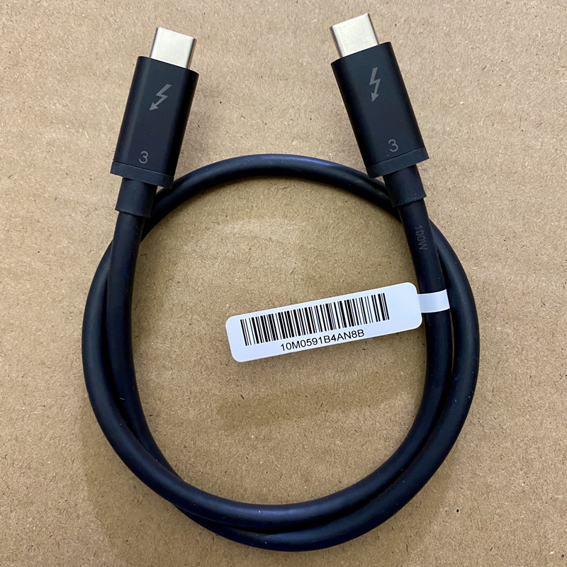 Thunderbolt3雷电3/4数据线100W40G声卡显卡扩展坞5K8K显示器0.5米短线-封面