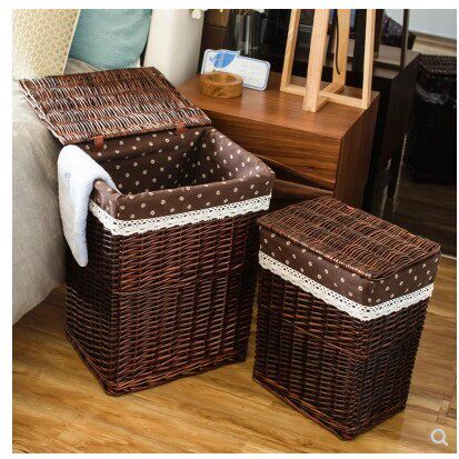 Large Rattan Blue Teng Willow Finishing Box Laundry basket Bamboo basket Rattan box Basket Baskets Storage box Gabionin the Storage consolidation , Home Storage appliances , Storage bucket , Laundry Bin  category - from Buy2taobao.com to provide professional Taobao agent buy service