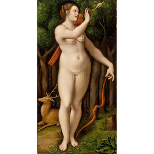 詹皮特里诺女猎手黛安娜油画人物装饰画玄关挂画微喷画芯人体艺术