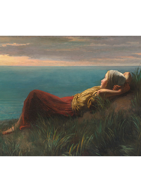 美术馆藏品油画客厅背景墙装饰画风水JOZEF ISRAELS-DREAMS