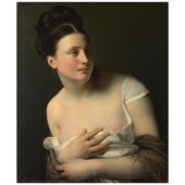 饰 居家室内装 克劳德·马里· 杜比菲惊喜西方女子人物油画