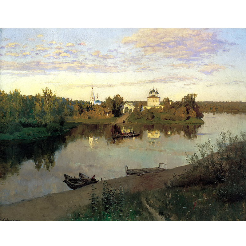 国外油画名家列维坦装饰画画芯客厅背景Isaac Levitan (35)图片