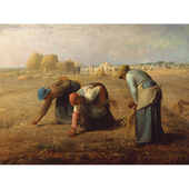 餐厅走廊 装 美式 欧式 米勒拾穗 饰画墙画壁画挂画油画